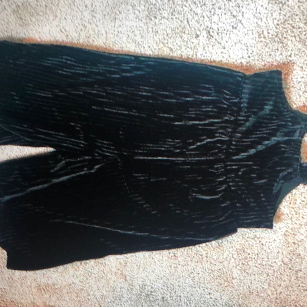 Toddler Girls Art Class Velvet jumper black holiday